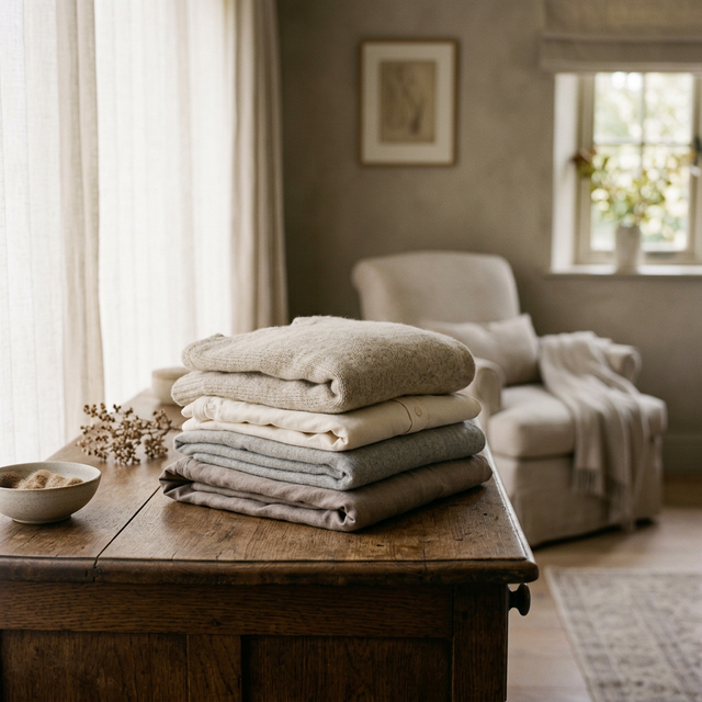 Folded fabric with soft light